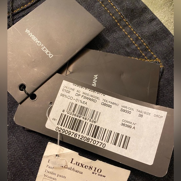 Dolce & Gabbana jeans, NWT size 38 EU, dark denim, straight leg, $200 - Picture 6 of 13